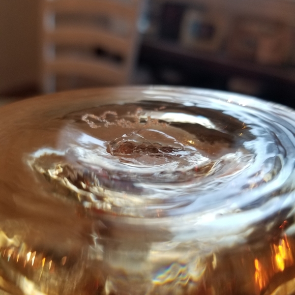 Vintage Slater Studio Art Glass Tall Orange Iridescent Wine Goblet - Picture 13 of 14